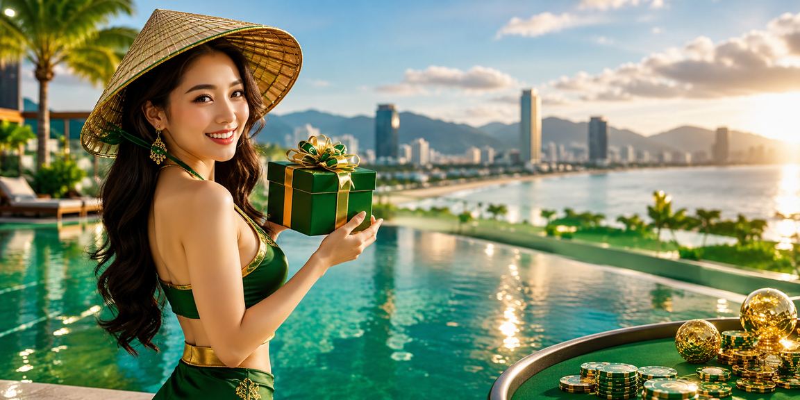 Màn hình casino trực tuyến Việt Nam với giao diện game phong phú và thông tin ưu đãi